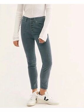 NWT We the Free People Sun Chaser Morning Waves High Waist Corduroy Pants Sz 28